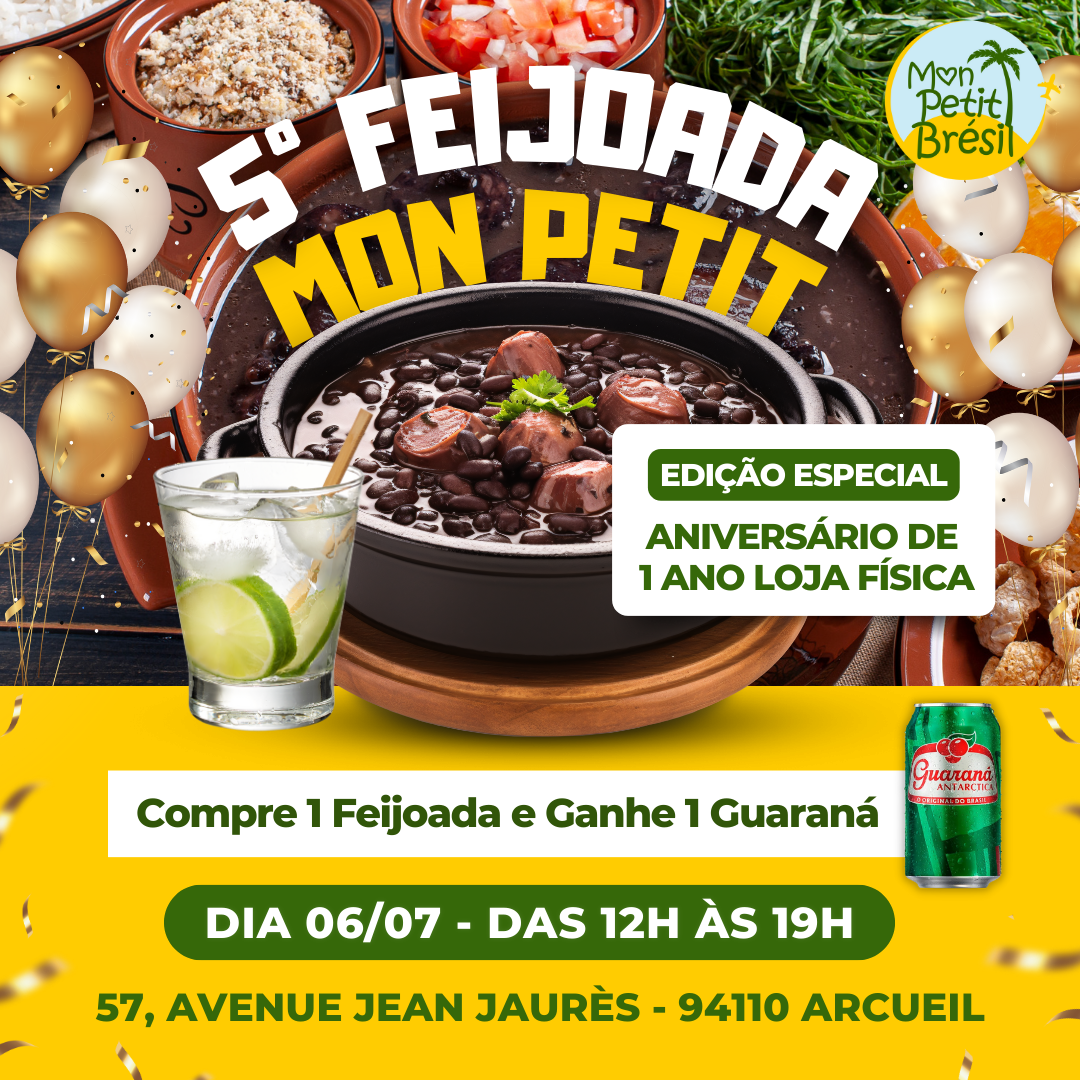 06/07/2024 - 5ª Feijoada Especial 1 Ano Loja Física