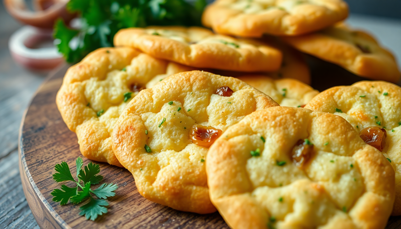 Découvrez le Biscoito de Polvilho Cebola e Salsa, un délicieux biscuit brésilien sans gluten