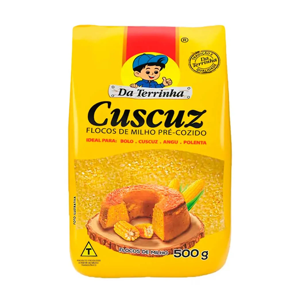 Flocons de maïs pour couscous (Flocos de milho cuscuz) - DA TERRINHA - 500g