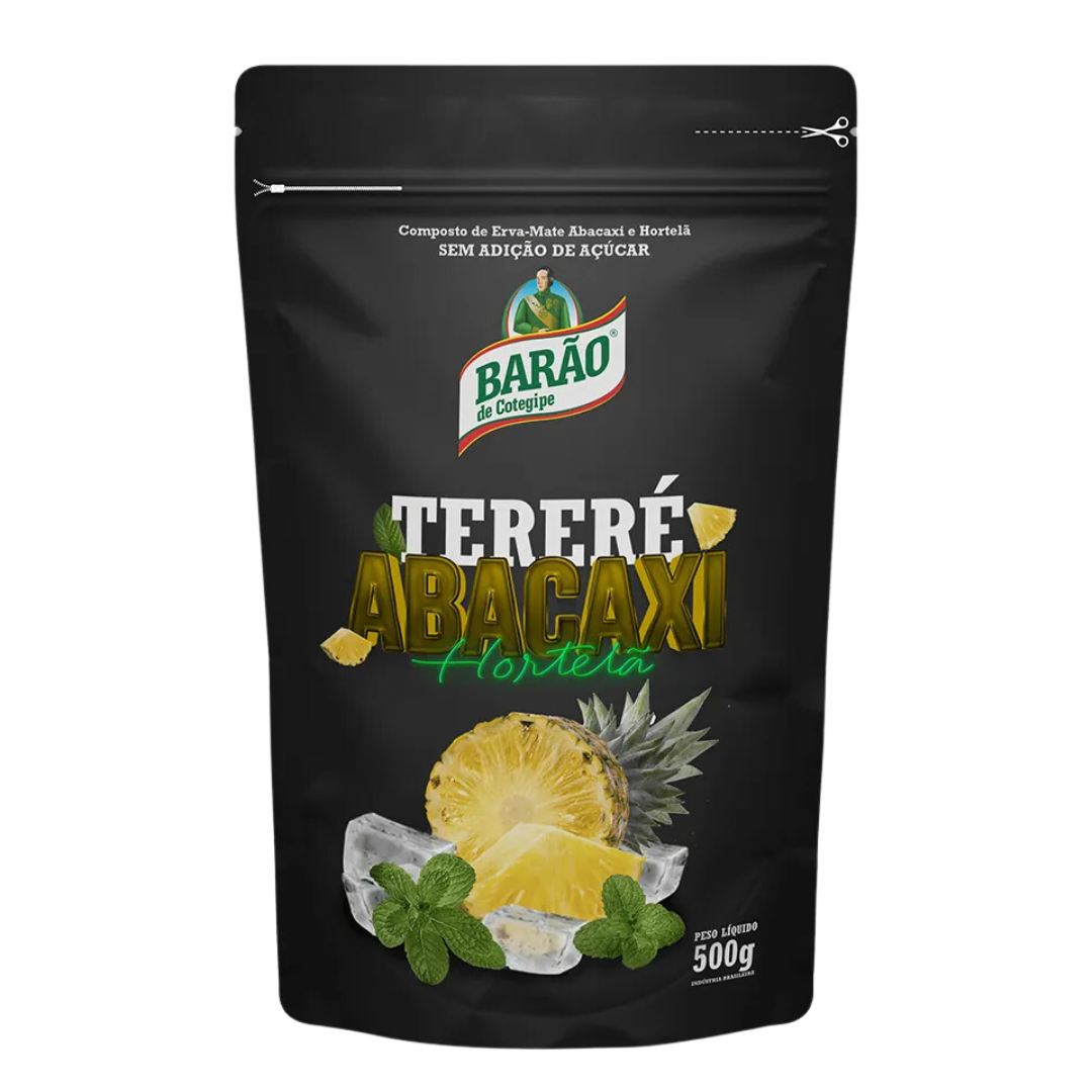 Erva Mate para Tereré Abacaxi e Hortelã - BARÃO - 500g