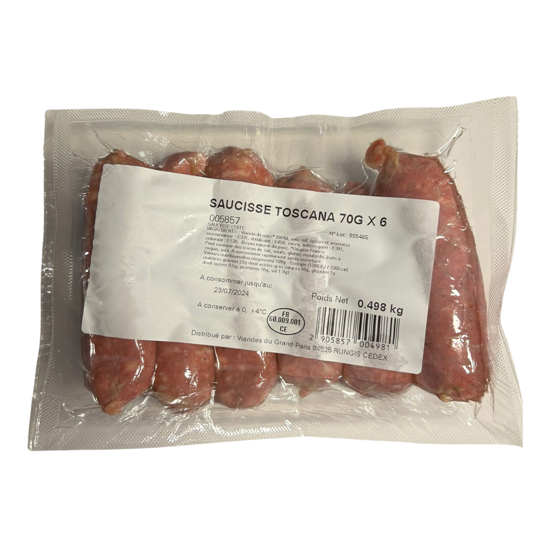 Tuscan Sausage - VIANDES DU GRAND PARIS - 6x70g - Between 450g and 499g