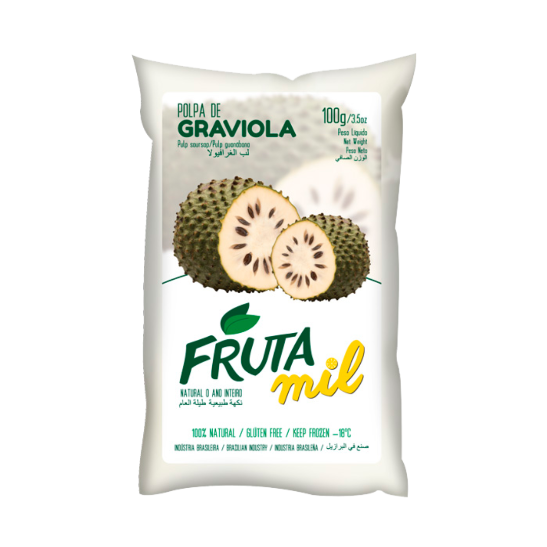 Pulpe de Graviola Congelée (300ml) Polpa de Graviola - FRUTA MIL (Congelado - Frete pago à parte após a conclusão do pedido no site)