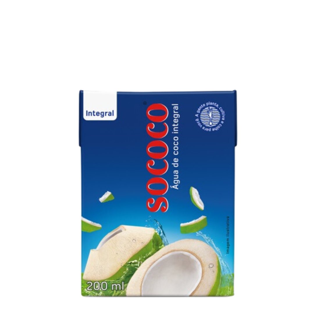 Eau de coco (Água de Coco) - SOCOCO - 200ml - Promoção