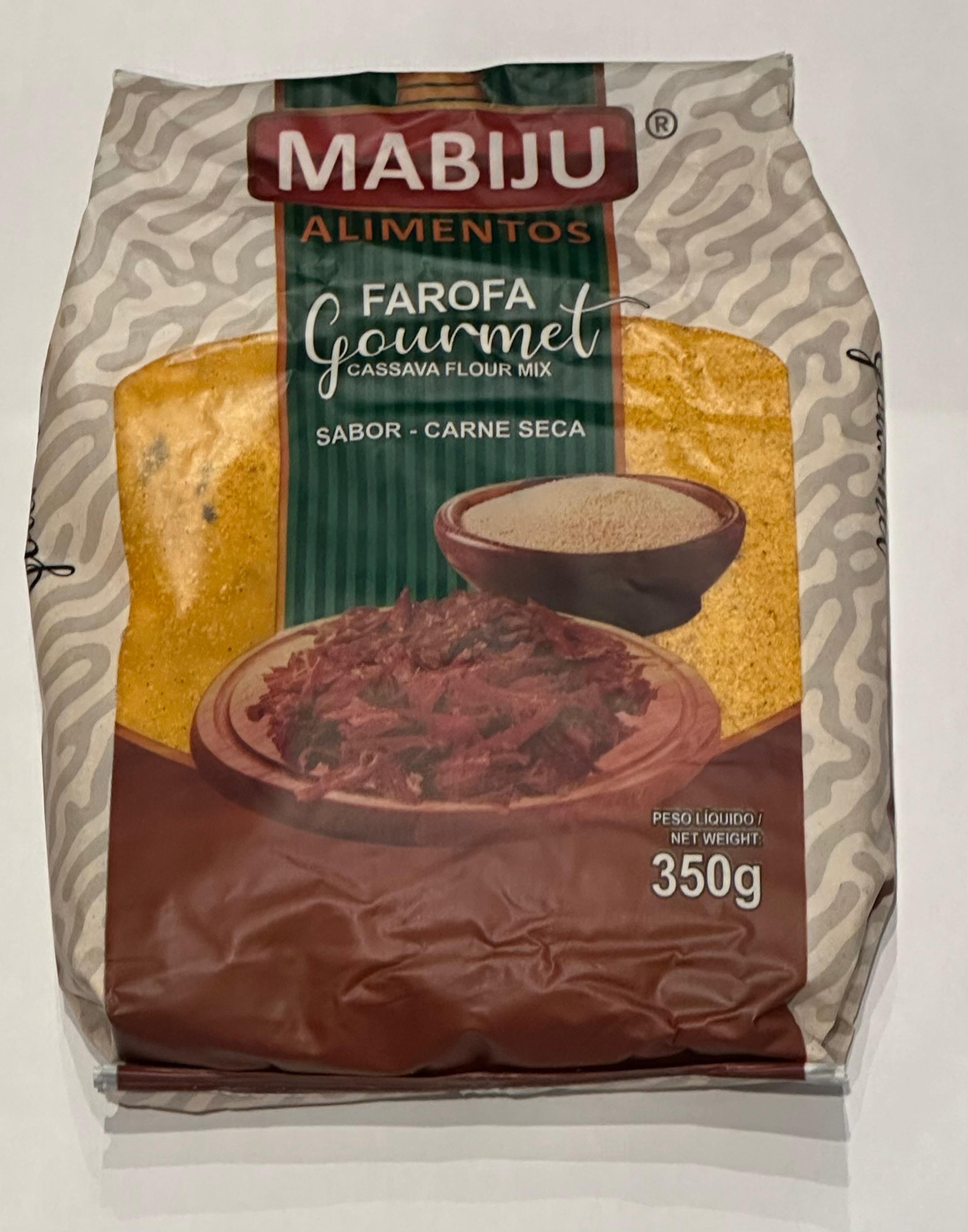 Farine de manioc assaisonnée goût viande séchée (Farofa Pronta de Mandioca Carne Seca Gourmet) - MABIJU - 350g