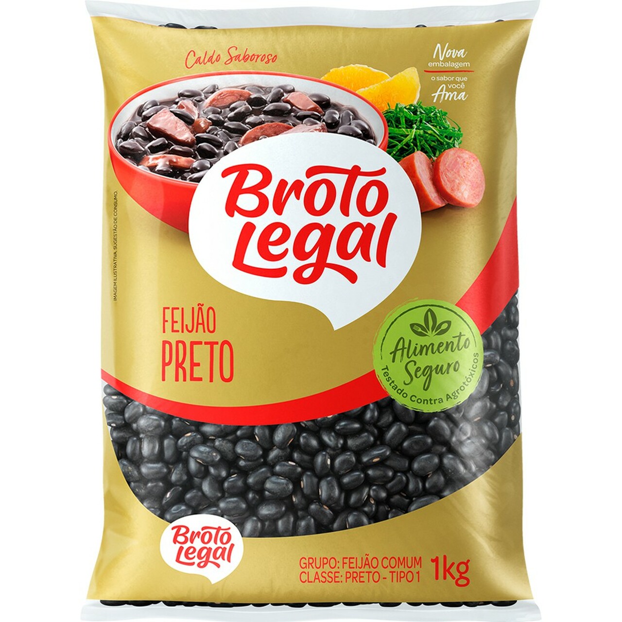 Feijão Preto BROTO LEGAL - 1 kg - Mon Petit Brésil