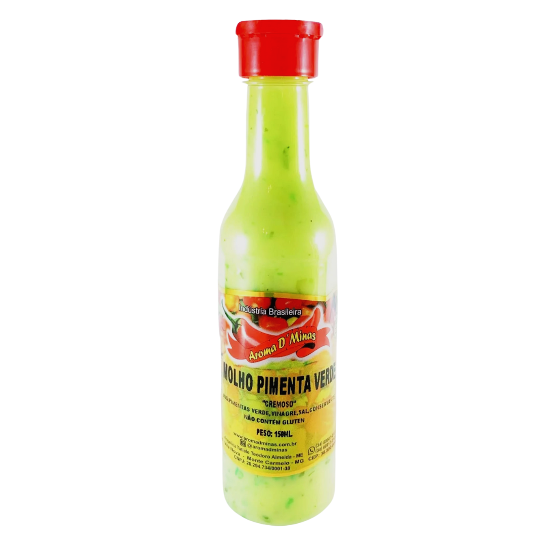 Sauce Piments Vert (Molho de Pimenta Verde) - AROMA DE MINAS - 150ml - Promoção