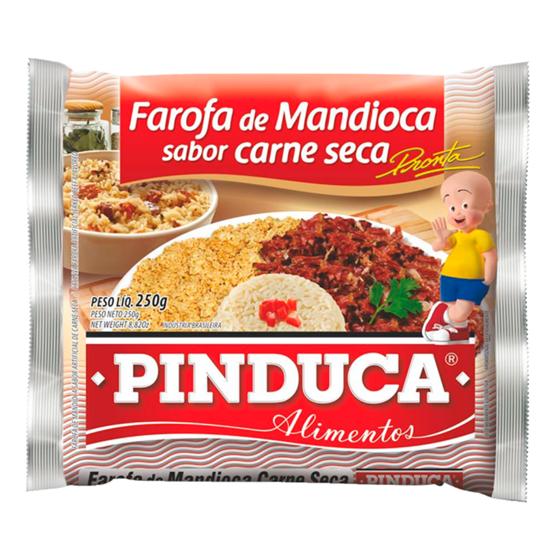 Farofa de Manioc à la Viande Sèche (Farofa de Mandioca Carne Seca) - PINDUCA - 250g - Promotion